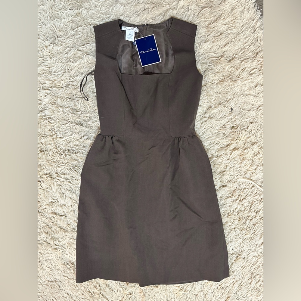Oscar de la Renta olive green Dress